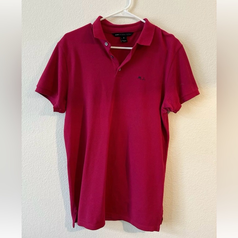 Marc Jacobs Mens Polo Shirt Medium Pink